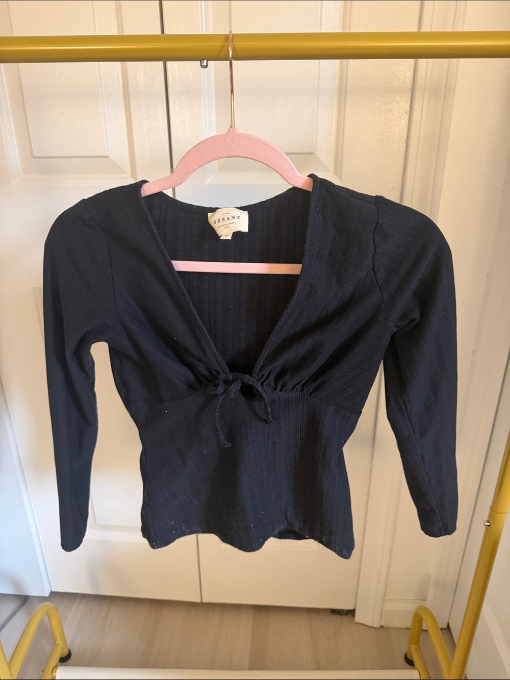 Sézane Black Clarisse T-Shirt